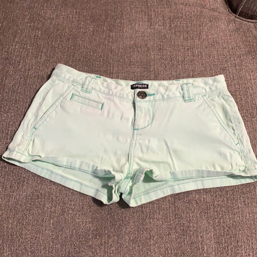 Express Mint Short Shorts